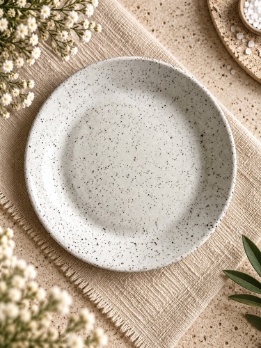 Talerzyk spodek 16 cm stracciatella hand made