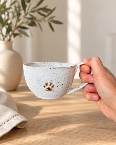 Filiżanka 300 ml stracciatella ze złotą łapką.jpg