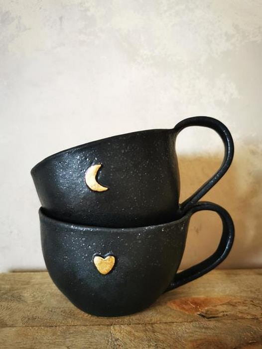 Filiżanka ceramiczna 300 ml czarna handmade