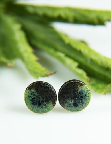 kolczyki ceramiczne stalowo-zielone z czernią (1).jpg
