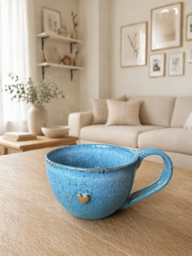 Filiżanka handmade z serduszkiem