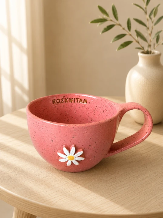 Filiżanka 300 ml malinowa z kwiatem rozkwitam.jpg