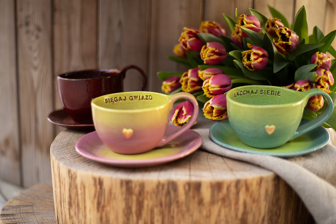 Filiżanki handmade na kawę w majówkę